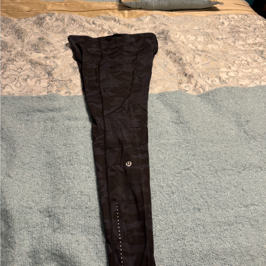 Lululemon Athletica Black Camouflage Leggings